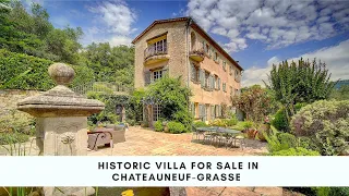 Historic Stone villa for sale in Chateauneuf-Grasse