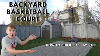 BASKETBALL COURT in your BACKYARD | DIY Backyard Basketball Court