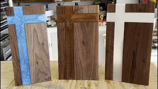 Woodworking - Walnut and Resin Charcuterie Board Trifecta