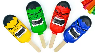 How to make Ice cream mod superhero Hulk full color and Spider man, Captain America with clay