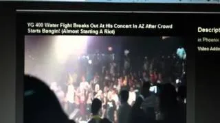 YG 400 Water Fight Breaks Out At His Concert In AZ After Crowd Starts Bangin!