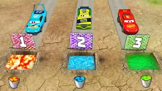 GUESS THE WALL TO SURVIVE 2 ! Pixar Cars BeamNG Drive Challenge!