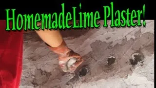 Homemade Lime Plaster for Earthbag/Superadobe House | Painting & Sponging Walls