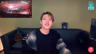 [StrayKids]Bang Chan reaction to All I Want For Christmas Is You Opening Stage(2021SBS Gayo Daejun)