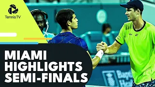 Hurkacz vs Alcaraz; Ruud vs Cerundolo | Miami 2022 Semi-Final Highlights