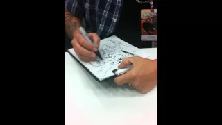 Kevin Eastman sketches a Ninja Turtle
