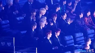 181106 워너원 WannaOne 방탄소년단 BTS 'FAKE LOVE' 리액션 Reaction 4K 직캠 @ 지니뮤직어워드 by Spinel