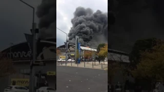 Large fire breaks out at Sydney Olympic Park