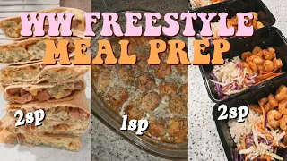 WEEKLY WW FREESTYLE MEAL PREP | FRENCH ONION MEATBALLS, BREAKFAST QUESADILLAS, & SHRIMP FAJITAS