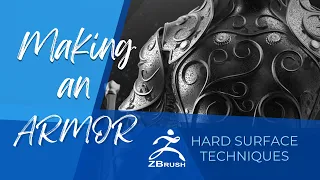 Making an armor in ZBrush using Hard Surface techniques (also using IMM Armor Edge brushes)
