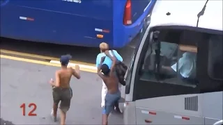 kids stealing on the streets of Rio de Janeiro, Brazil,  Brasil, Olympic Games city