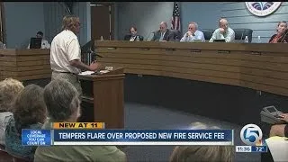 Tempers flare over proposed new fire service fee