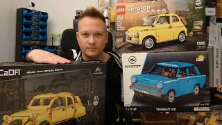 LEGO® Fiat 500 vs. CaDA® 2CV Ente vs. COBI® Trabant 601 Trabi - ein Vergleich: Preise, Qualität, etc