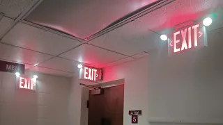 Testing exit signs at my church