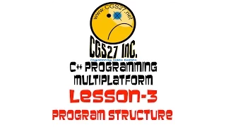 C++ Multi-platform Development - The structure of a C++ program Video 2