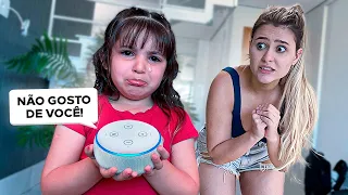 A ALEXA ESTÁ AMEAÇANDO NOSSA FILHA ADOTIVA!!