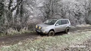 X trail off roading “frosty essex morning”.