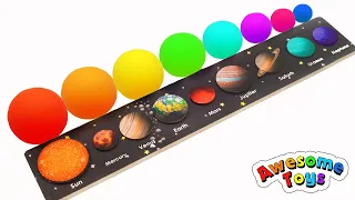 Best Learn the 8 planet Solar System with Activity Puzzle - Preschool Toddler Learning Video
