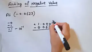 Calculate Antilog of negative value