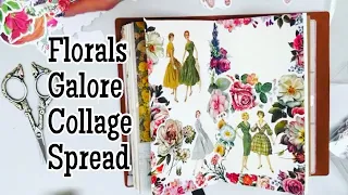 Florals galore collage spread