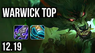 WARWICK vs AATROX (TOP) | Rank 6 Warwick, 6 solo kills, Legendary | EUW Grandmaster | 12.19