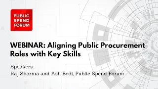 Aligning Public Procurement Roles with Key Skills