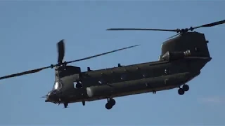 Boeing CH-47 Chinook helicopter at Farnborough 2018 airshow