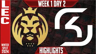 MAD vs SK Highlights | LEC Winter 2024 Week 1 Day 2 | MAD Lions vs SK Gaming