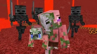 Zombie Pigman Life 1-3 - Minecraft animation