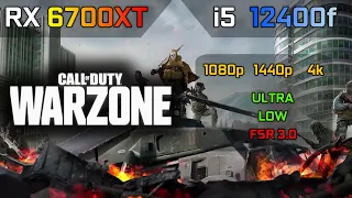 COD Warzone : i5 12400f + RX 6700XT