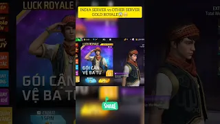 INDIA SERVER vs OTHER SERVER😱GOLD ROYALE🔥FREE FIRE#shorts #freefireshorts