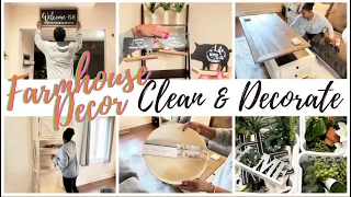 DECORATE WITH ME | FARMHOUSE DECOR IDEAS | CLEAN WITH ME 2023