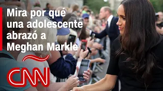 "Es bienvenida en el Reino Unido", dice adolescente que abrazó a Meghan Markle