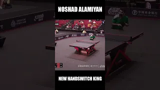 Noshad Alamiyan CONTINUES PLAYING WITH NON-DOMINANT HAND! #shorts #tabletennis