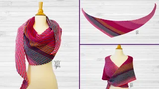 How to Knit a Double Gradient Boomerang Shawl - Free Knitting Pattern by Yay For Yarn