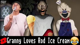 Granny Loves Rod Ice Cream 😂 HORROR GAME GRANNY 2 : GRANNY COMEDY || MOHAK MEET #Shorts