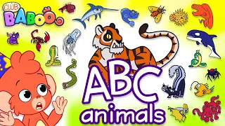 Animal ABC | Learn the alphabet with SCARY ANIMALS for children | abcd videos for kids A to Z esl