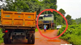 Unguarded Railroad Crossing With "Gate Mitra"!