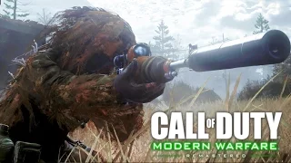 Call of Duty 4 Modern Warfare Remastered: All Ghillied Up Sniper Mission Gameplay Veteran