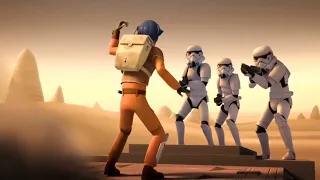 Star Wars Rebels S1 E4 Fighter Flight: Ezra & Zeb vs Imperial Troop Transport 1080p