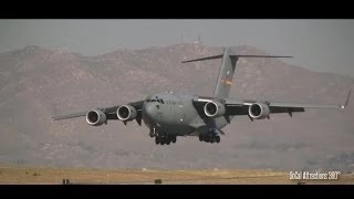 [HD] Boeing C-17 Globemaster UpClose -  Fastest takeoff & Short landing reverse thrust