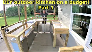 DIY outdoor kitchen build! Part 1, framing and layout. #Vevor #614