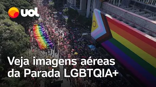 Parada LGBTQIA+ na Avenida Paulista: veja imagens aéreas