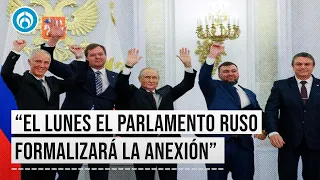 Encabeza Vladimir Putin la ceremonia oficial de anexión de territorios ucranianos a Rusia