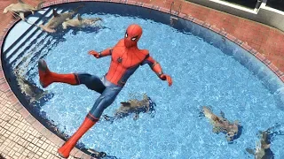 GTA 5 Water Ragdolls | SPIDERMAN Jumps/Fails ep.14 (Euphoria physics | Funny Moments)