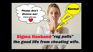 Sigma husband “rug pulls” the good life from his cheating wife.