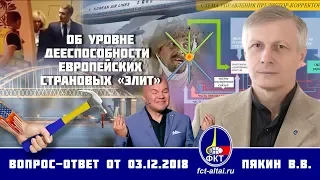 Валерий Пякин. Об уровне дееспособности европейских страновых «элит»