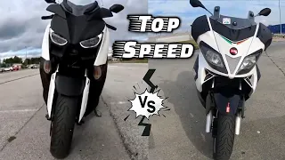 Xmax 300 vs SR Max 300 Top Speed Battle