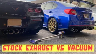 2019 STI S209 Stock Exhaust vs Dyson V8 Animal vs 2019 Corvette Grand Sport