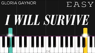 Gloria Gaynor - I Will Survive | EASY Piano Tutorial